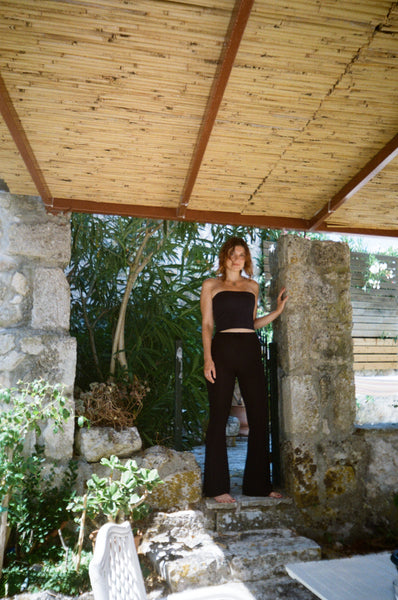 Black Organic Bamboo Flares - Pre-Order