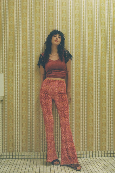 Odetta Flares in Pink