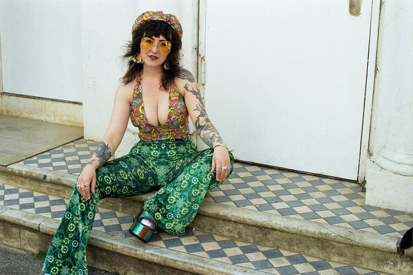 Odetta Flares in Green