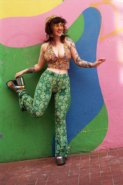 Odetta Flares in Green