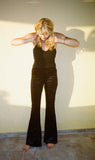 Glitzernde Swirl Sparkle Velvet Flares