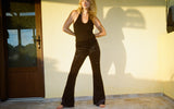 Glitzernde Swirl Sparkle Velvet Flares