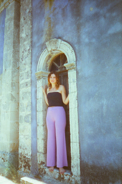 Lilac Purple Organic Bamboo Flares - Pre-Order