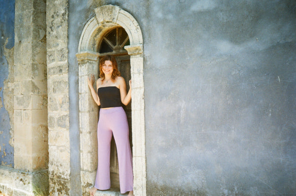 Lilac Purple Organic Bamboo Flares - Pre-Order