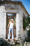 Sky Blue Organic Bamboo Flares - Pre-Order